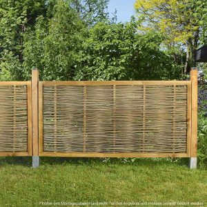 Gartenzaun Sichtschutz B-Ware Holzzaun Robinienzaun UNIVERSAL 90 x 180 cm 